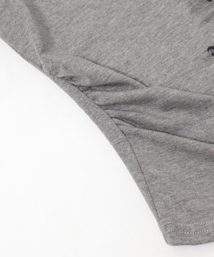 チョーカー付きロゴオフショルトップ