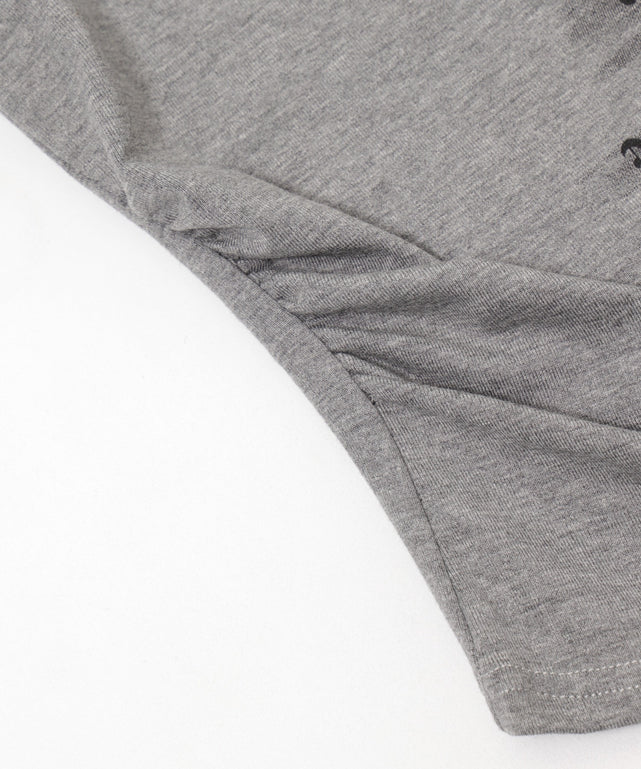 チョーカー付きロゴオフショルトップ