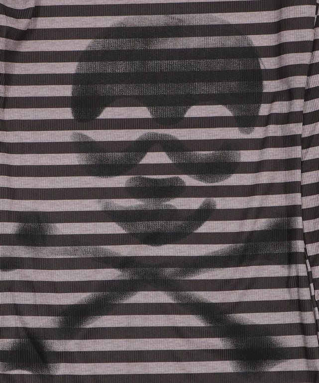 オフショルボーダードクロトップ