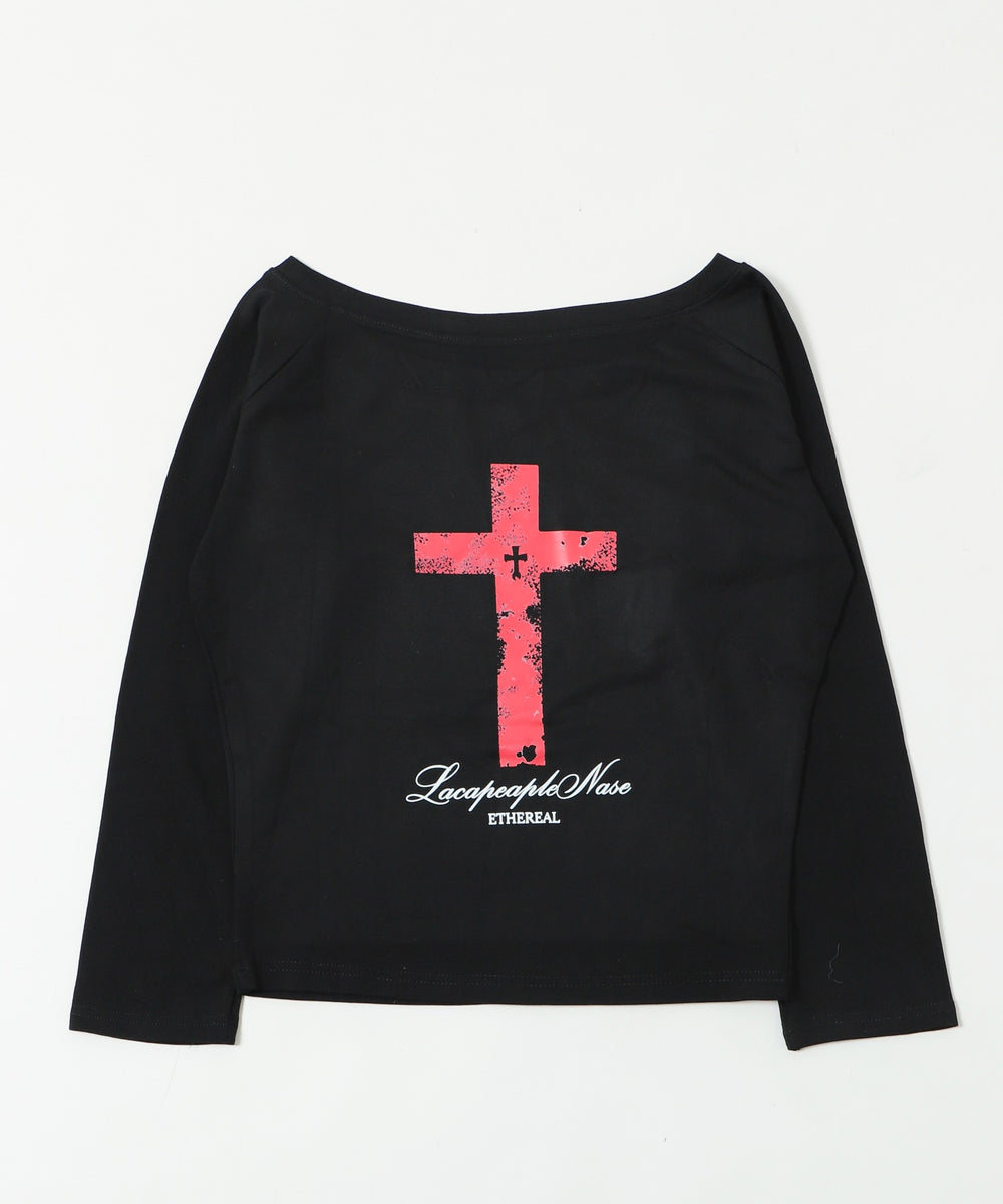 クロスロゴオフショルトップ