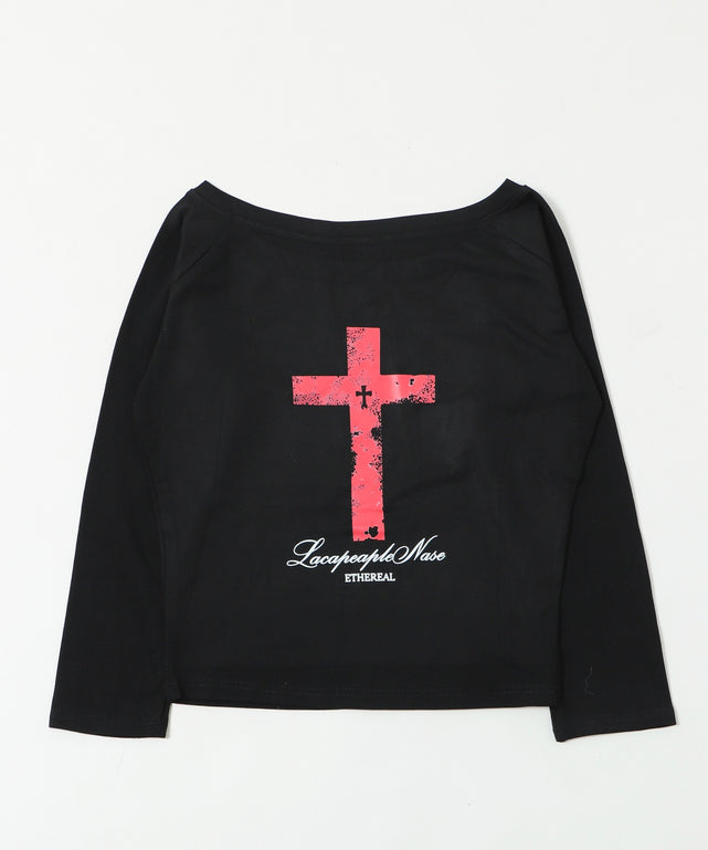 クロスロゴオフショルトップ