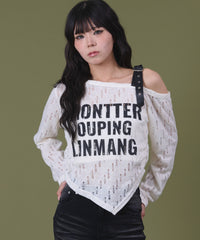 ベルトショルダーロゴニット