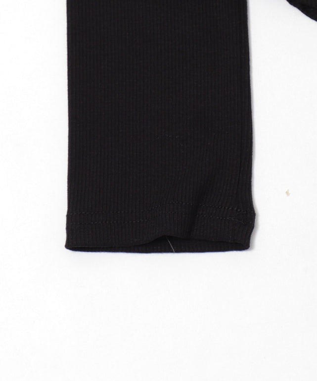 ロゴ刺繍レースフックカーデ