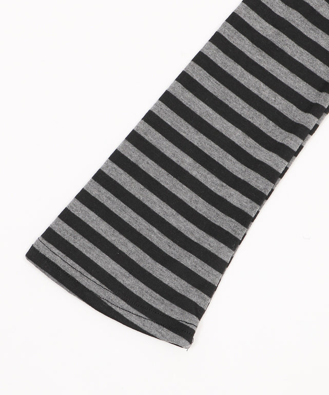 ロゴスタッズボーダーオフショルトップ