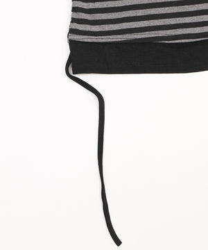 ロゴスタッズボーダーオフショルトップ