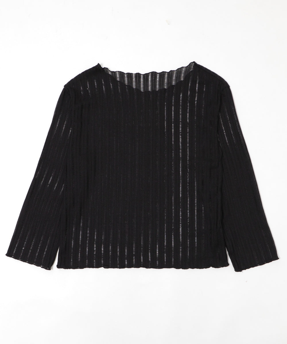 オフショルグラッフィックニット