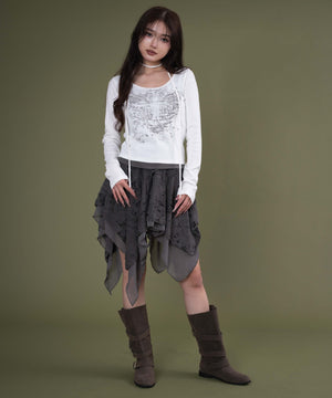 ホワイト モデル：163cm F着用