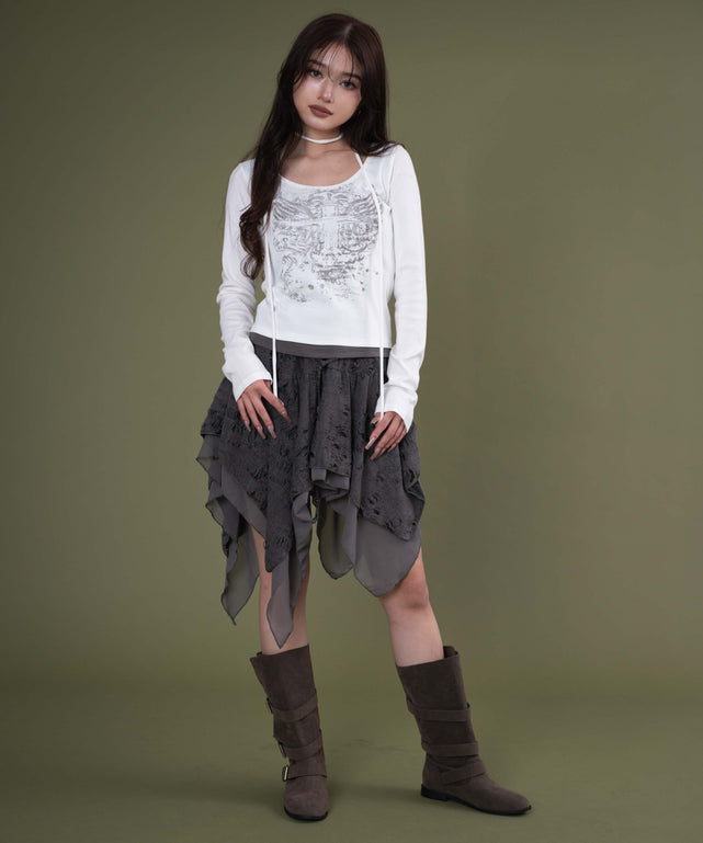 ホワイト モデル：163cm F着用