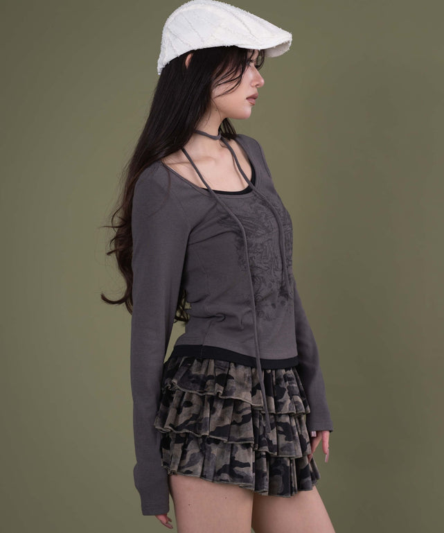 チャコール モデル：163cm F着用