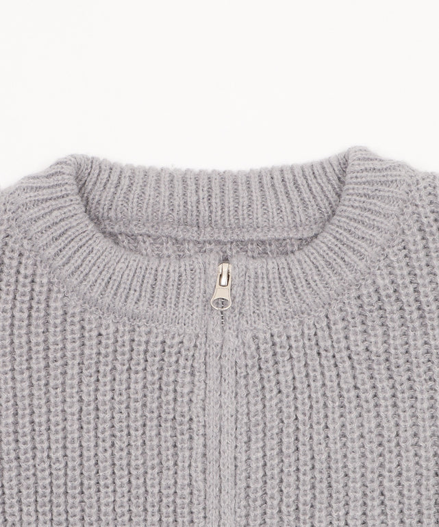 ダブルZIPニットカーデ