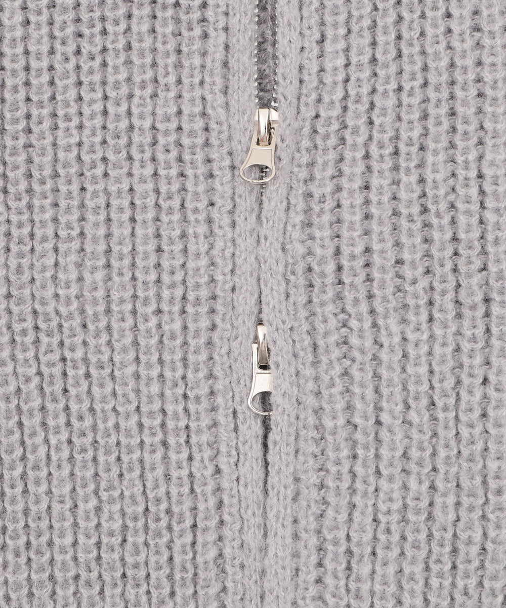 ダブルZIPニットカーデ