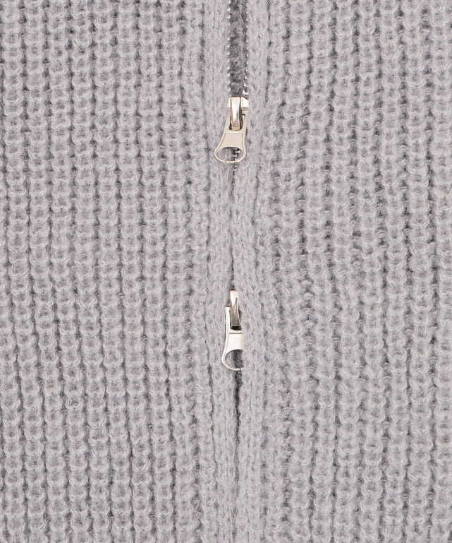 ダブルZIPニットカーデ