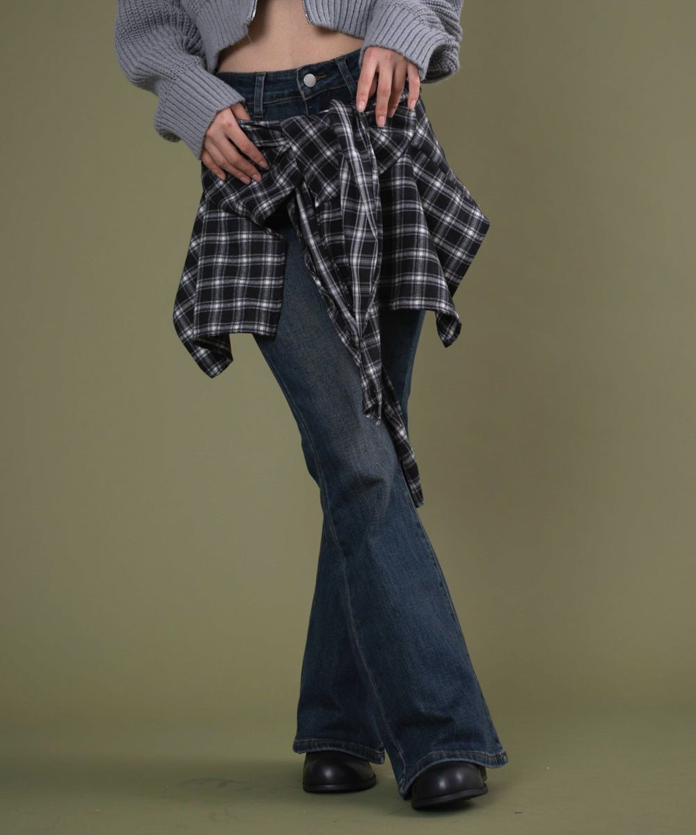 デニム中濃 モデル：160cm S着用