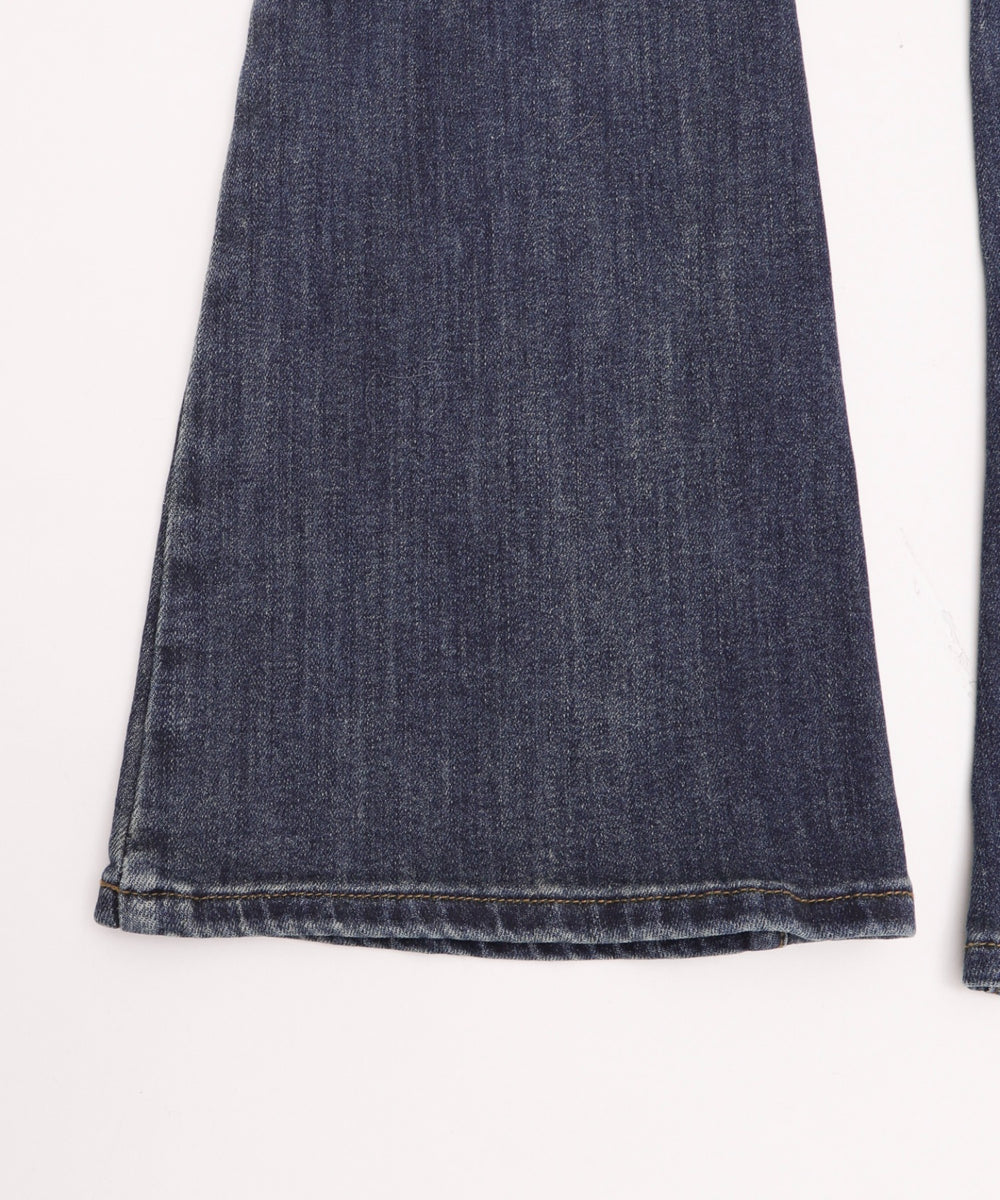 フェイクスリーブフレアデニム