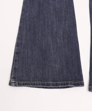 フェイクスリーブフレアデニム