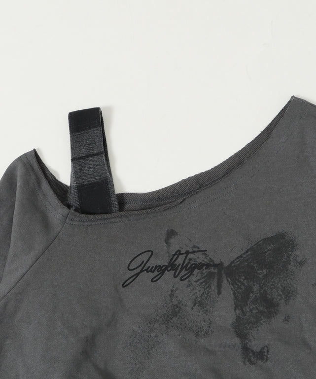 チェックワンショルダースウェット