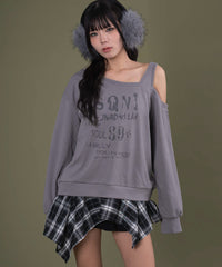 チェックヘムグラフィックワンショルダー