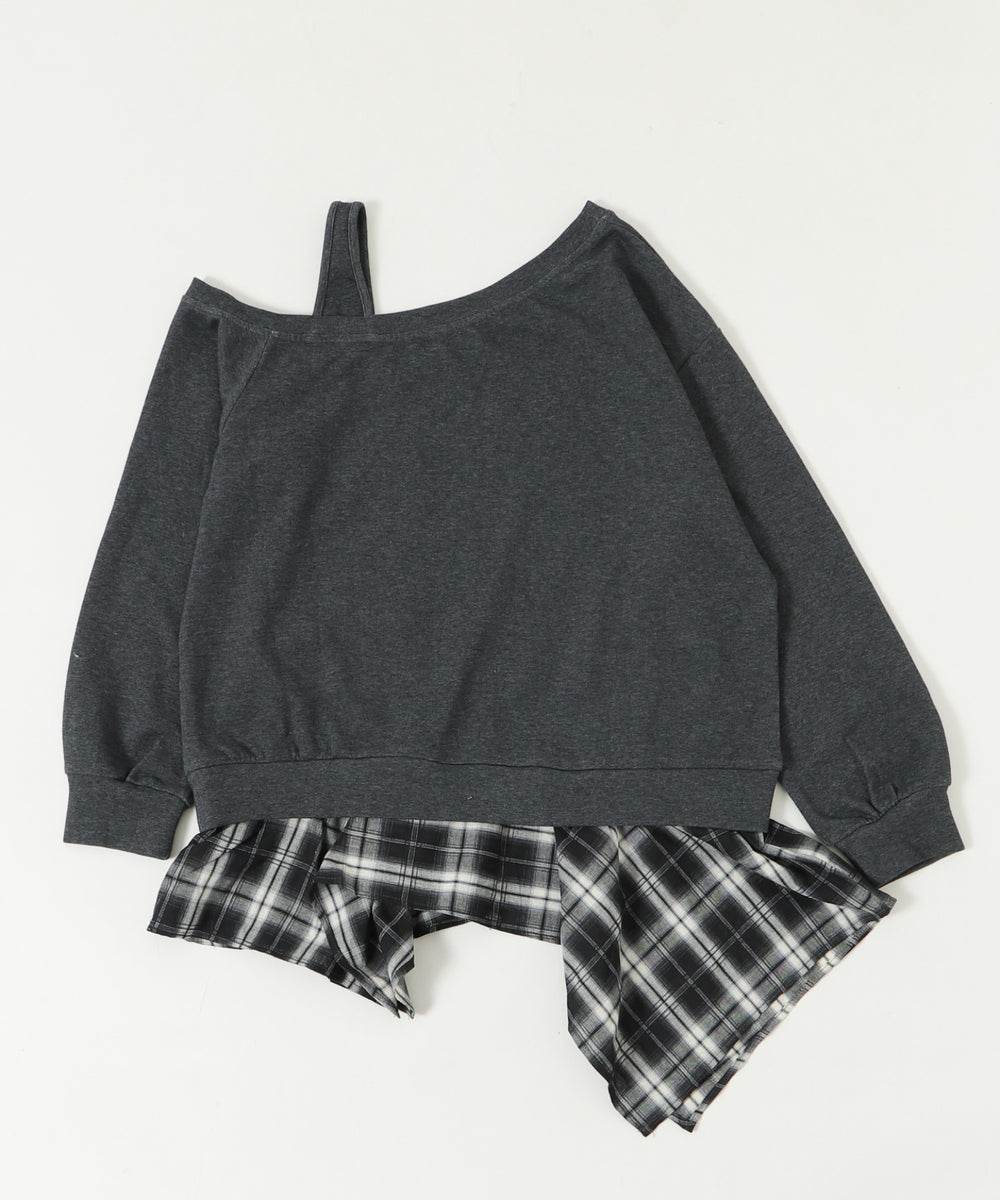 チェックヘムグラフィックワンショルダー