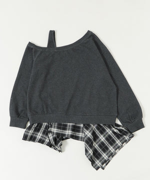 チェックヘムグラフィックワンショルダー