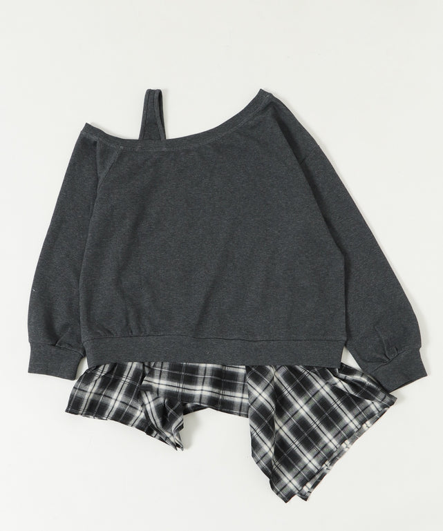 チェックヘムグラフィックワンショルダー