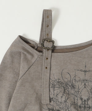 ベルトショルダーグラフィックスウェット