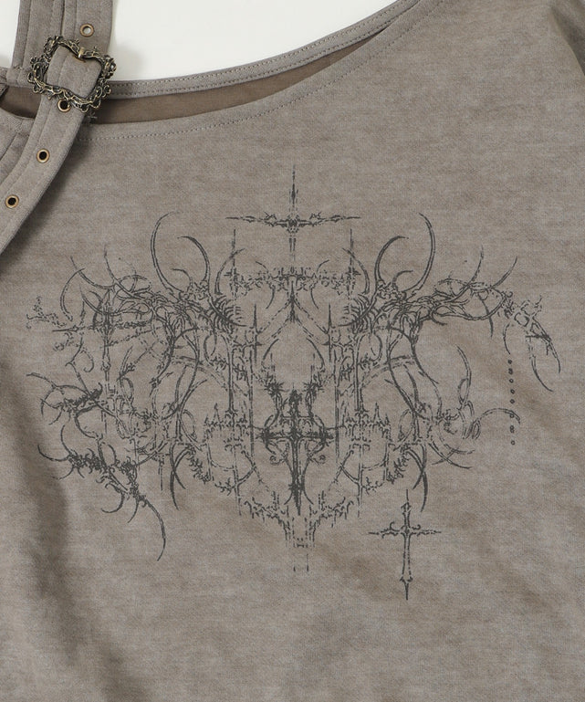 ベルトショルダーグラフィックスウェット