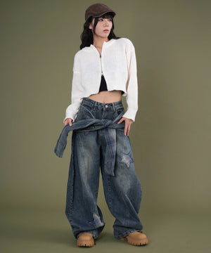 デニム中濃 モデル：160cm S着用