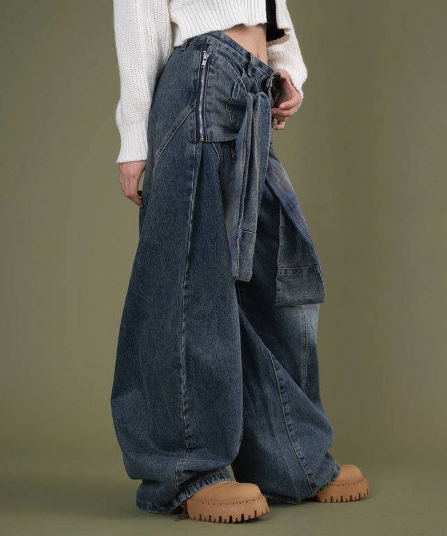 デニム中濃 モデル：160cm S着用