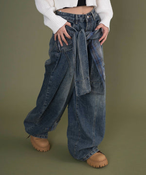 デニム中濃 モデル：160cm S着用