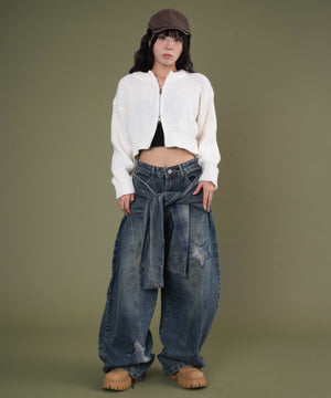 デニム中濃 モデル：160cm S着用