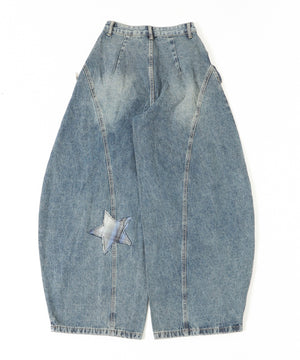 フェイクスリーブバレルデニム