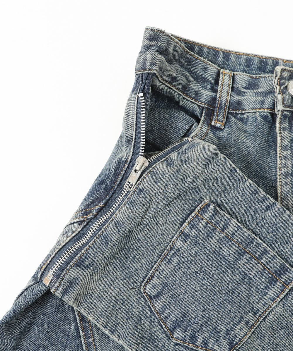 フェイクスリーブバレルデニム