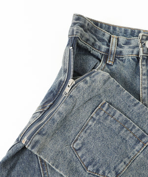 フェイクスリーブバレルデニム