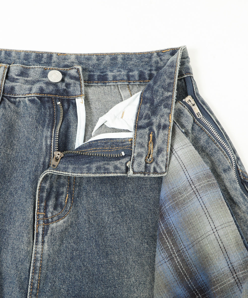 フェイクスリーブバレルデニム