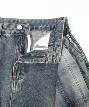 フェイクスリーブバレルデニム