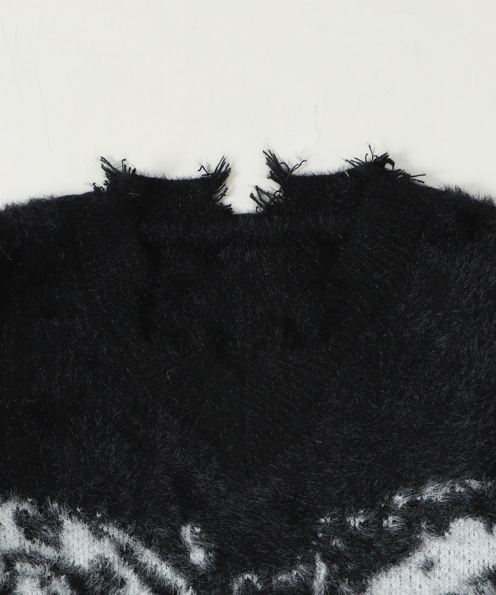 バタフライダメージニット