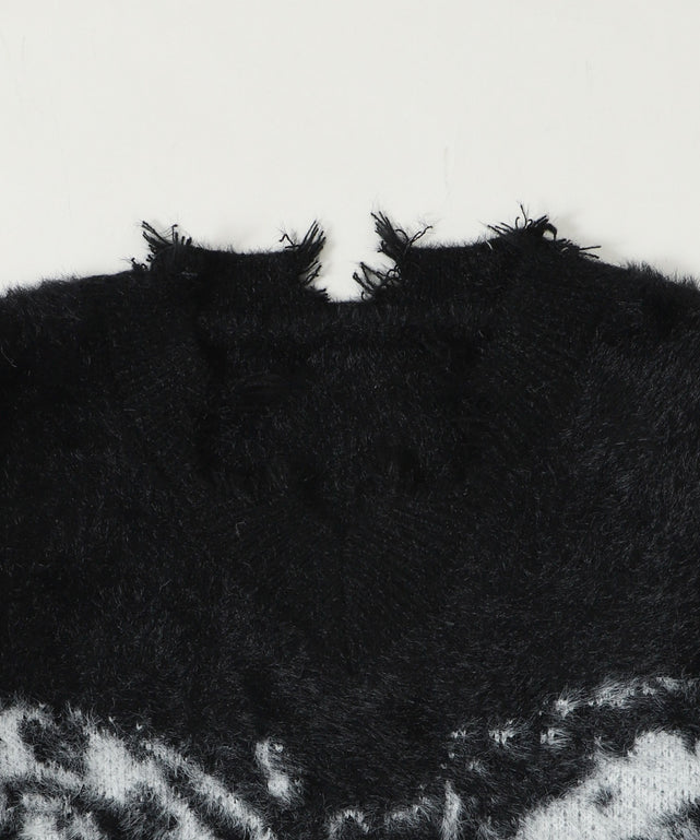 バタフライダメージニット