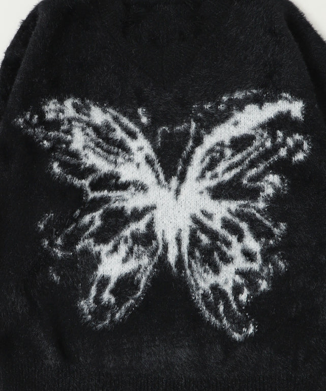 バタフライダメージニット