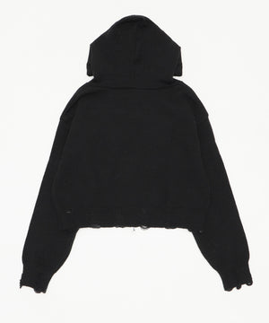 バタフライWジップニットパーカー