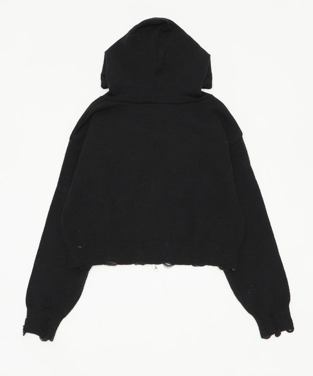 バタフライWジップニットパーカー