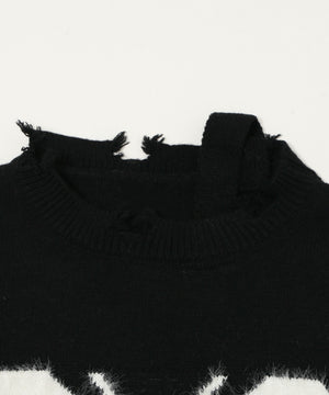 バタフライダメージニット