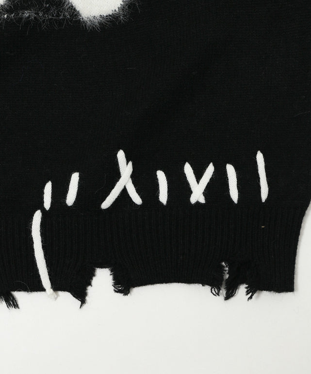 バタフライダメージニット