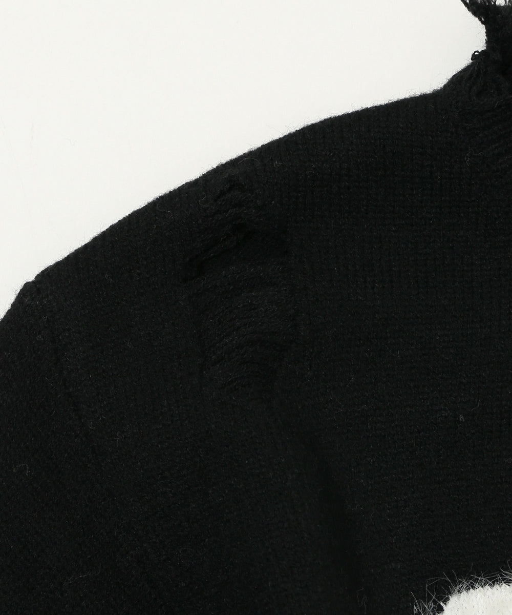 バタフライダメージニット