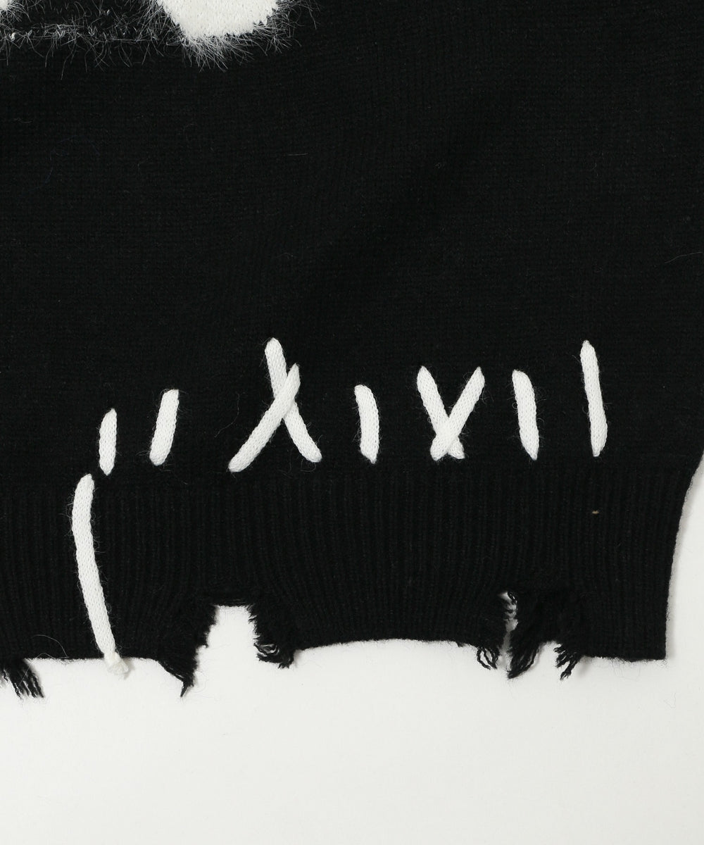 バタフライダメージニット