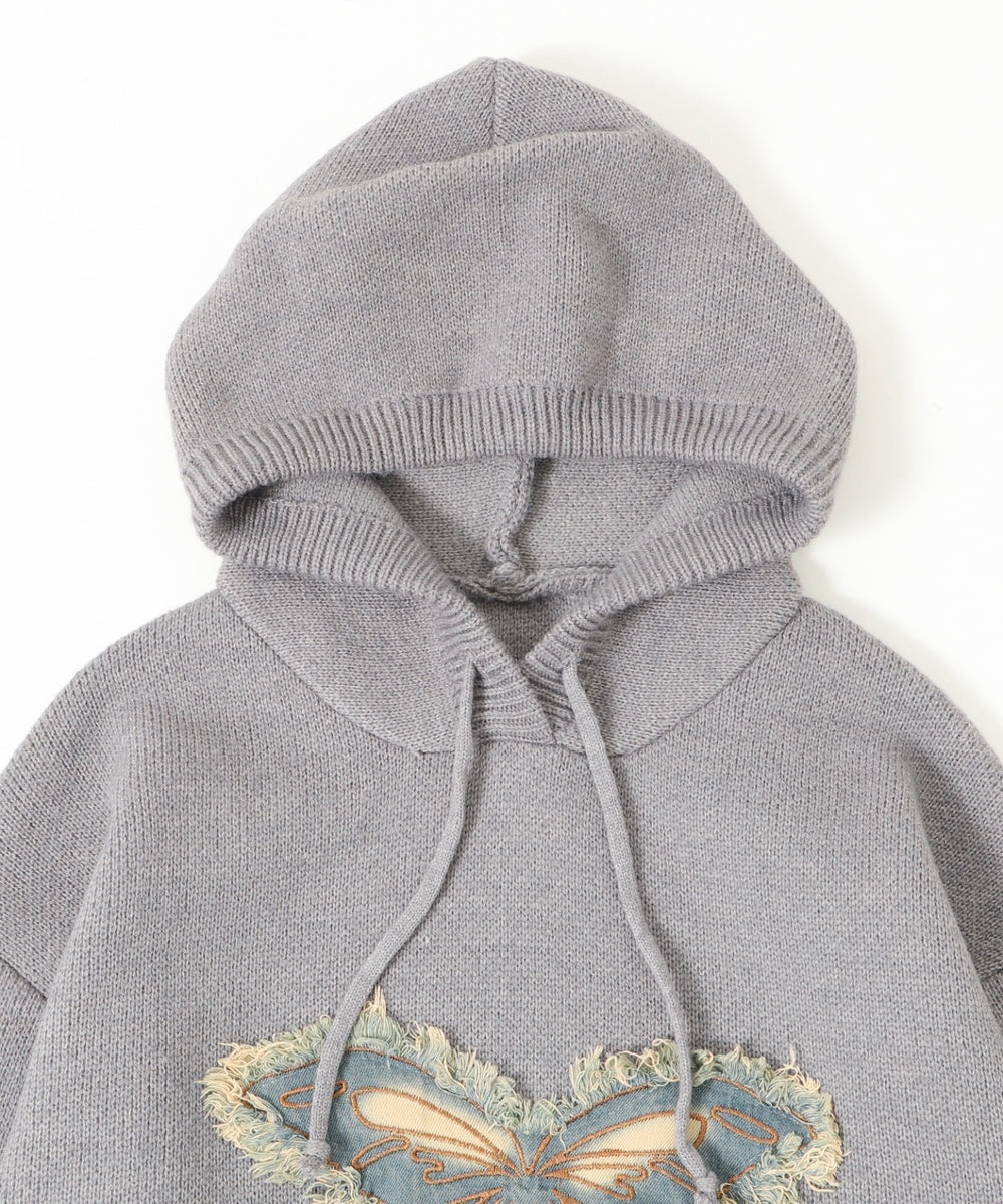 バタフライニットパーカー