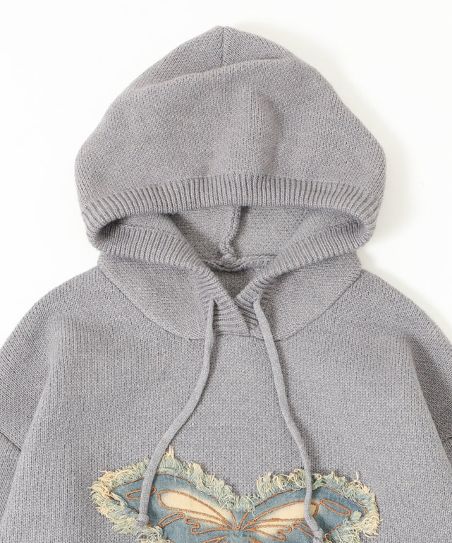 バタフライニットパーカー