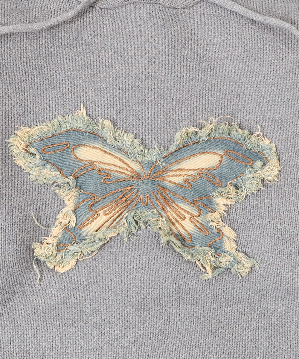 バタフライニットパーカー