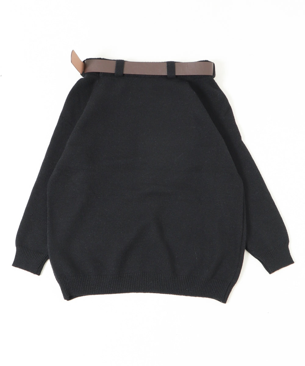 ベルトオフショルロゴニット