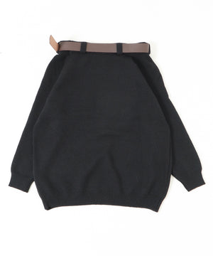 ベルトオフショルロゴニット