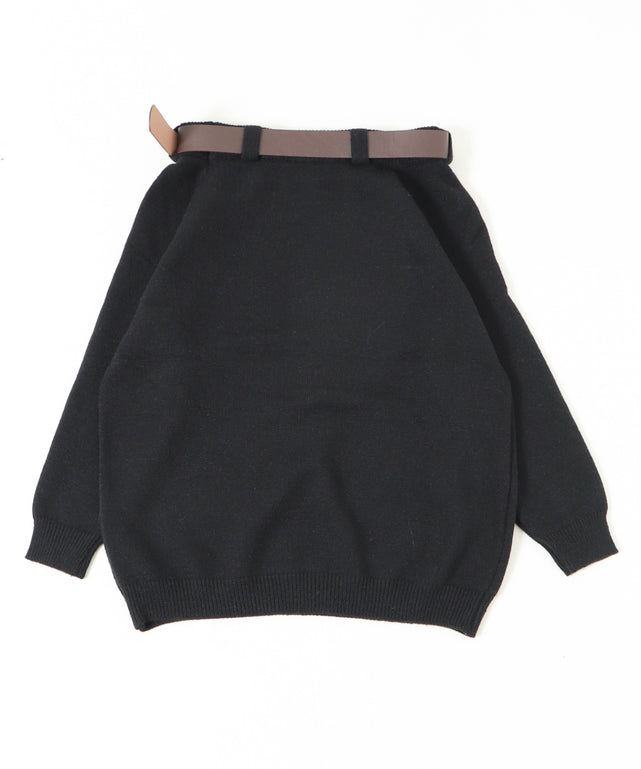 ベルトオフショルロゴニット